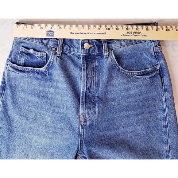 ANINE BING Sonya High Rise Straight Leg Jeans Raw Hem Women's Size 30 - Picture 13 of 16